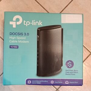 TP-Link Black DOCSIS 3.0 High Speed Cable Modem teksavvy no wifi